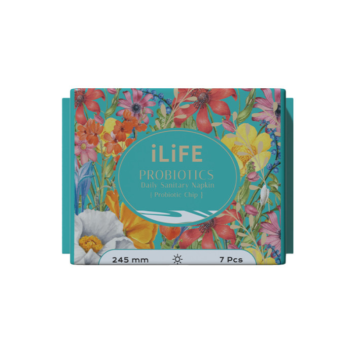 iLiFE probiotic daily sanitary pads 245mm/7pcs iLife ежедневные гигиенические прокладки с пробиотиками 245мм/7 шт iLiFE probiotic daily sanitary pads 245mm/7pcs iLife ежедневные гигиенические прокладки с пробиотиками 245мм/7 шт