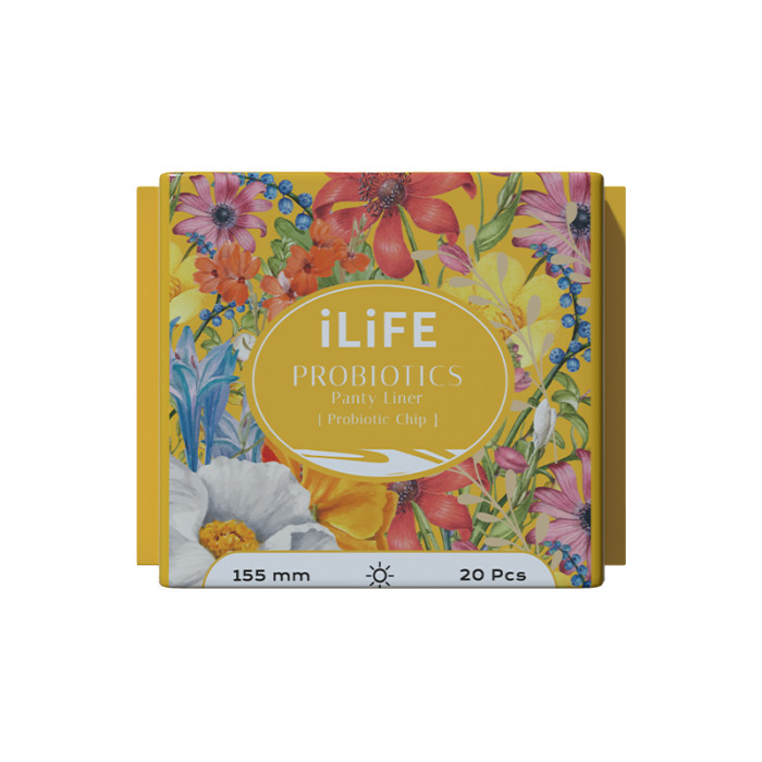 iLiFE probiotic daily sanitary liner 155mm/20pcs iLiFE Женский уходовый лайнер с пробиотиками 155мм/20шт iLiFE probiotic daily sanitary liner 155mm/20pcs iLiFE Женский уходовый лайнер с пробиотиками 155мм/20шт
