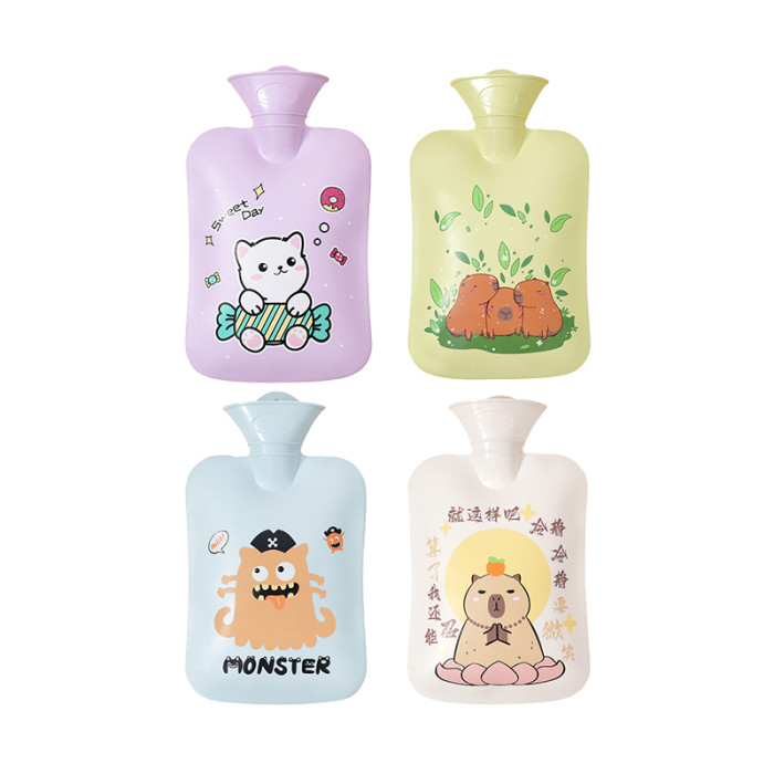 Большая пластиковая грелка с мультяшным бархатным покрытием/1500 мл Большая пластиковая грелка с мультяшным бархатным покрытием/1500 мл